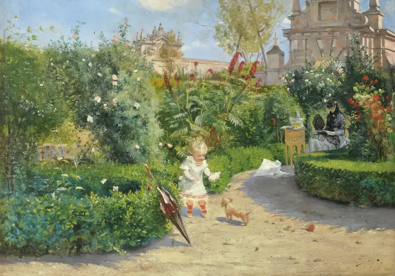 The Murillo Gardens, Seville av Hugo Birger