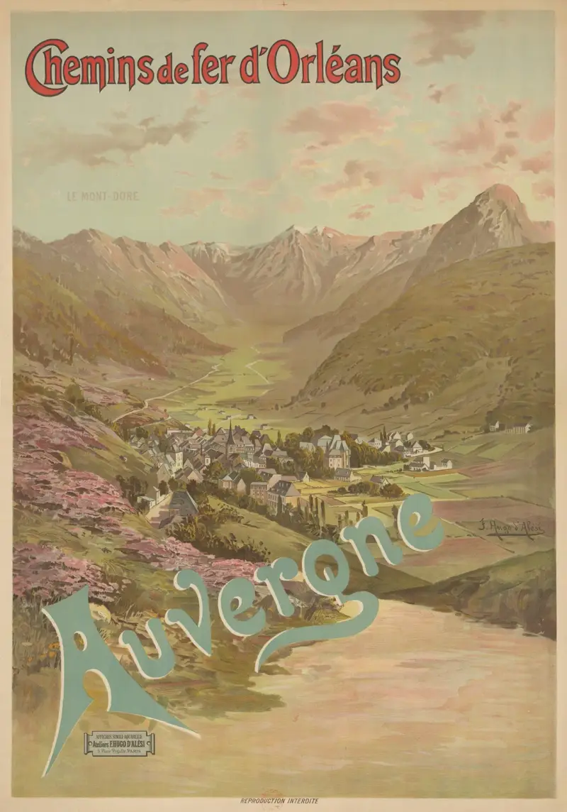 Järnvägen Orléans. Auvergne. Le Mont-Dore av Frederic Hugo d’Alési