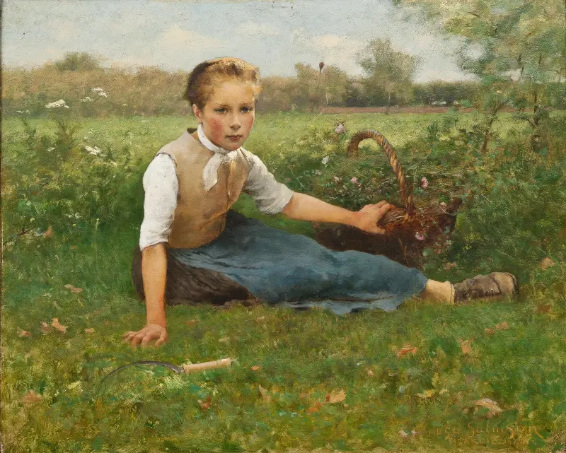 Picking Flowers av Hugo Salmson