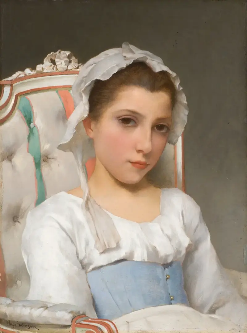Porträtt av en ung flicka av Hugo Salmson