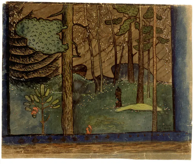 Höst i skogen av Hugo Simberg