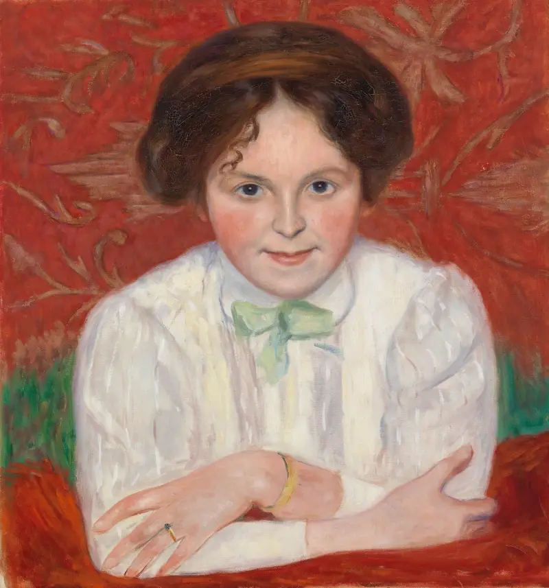 Portrait Of Inge Simberg av Hugo Simberg