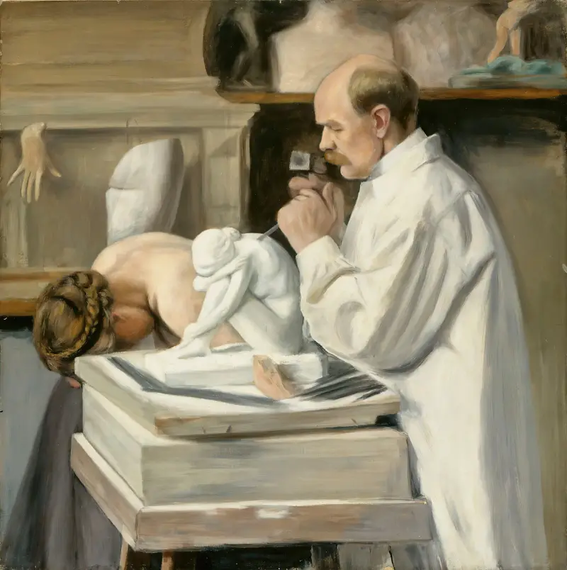 Portrait Of Viktor Malmberg av Hugo Simberg
