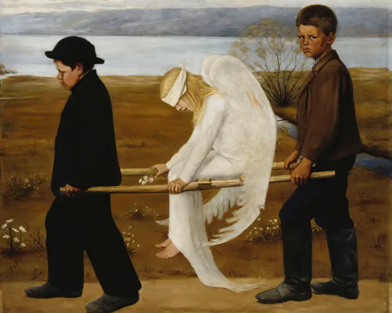 Raněný anděl, Hugo Simberg
