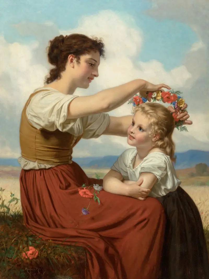 Couronne de fleurs des champs (Crown of field flowers) av Hugues Merle