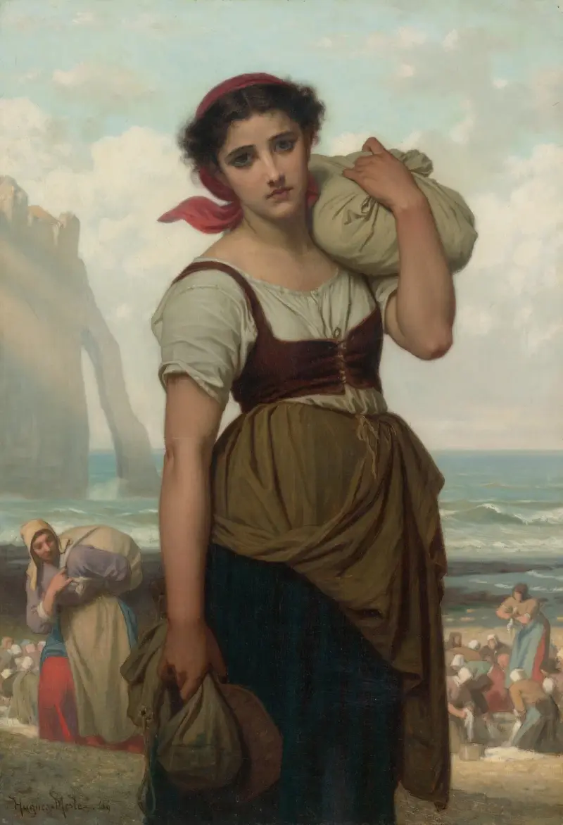 Die Wäscherin von Étretat von Hugues Merle
