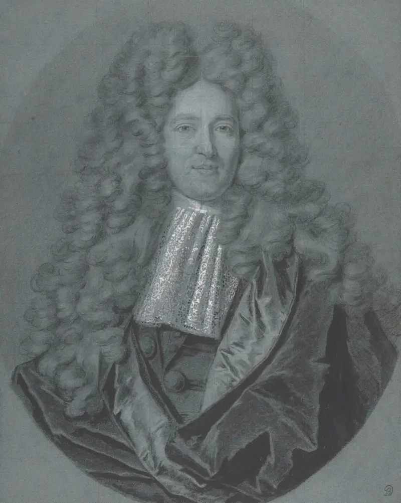 Bust of a Gentleman in an Oval Field av Hyacinthe Rigaud