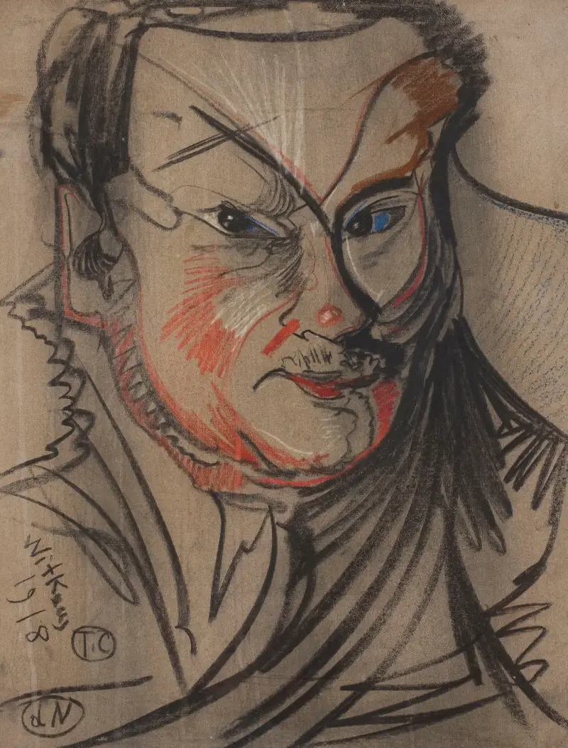Portrait of a man av Stanisław Ignacy Witkiewicz