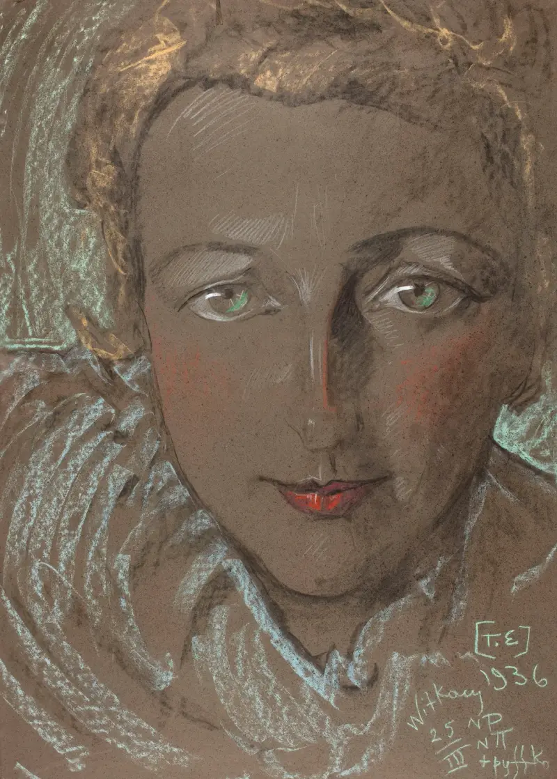 Portret Eugenii Bundykowej, 1936 av Stanisław Ignacy Witkiewicz