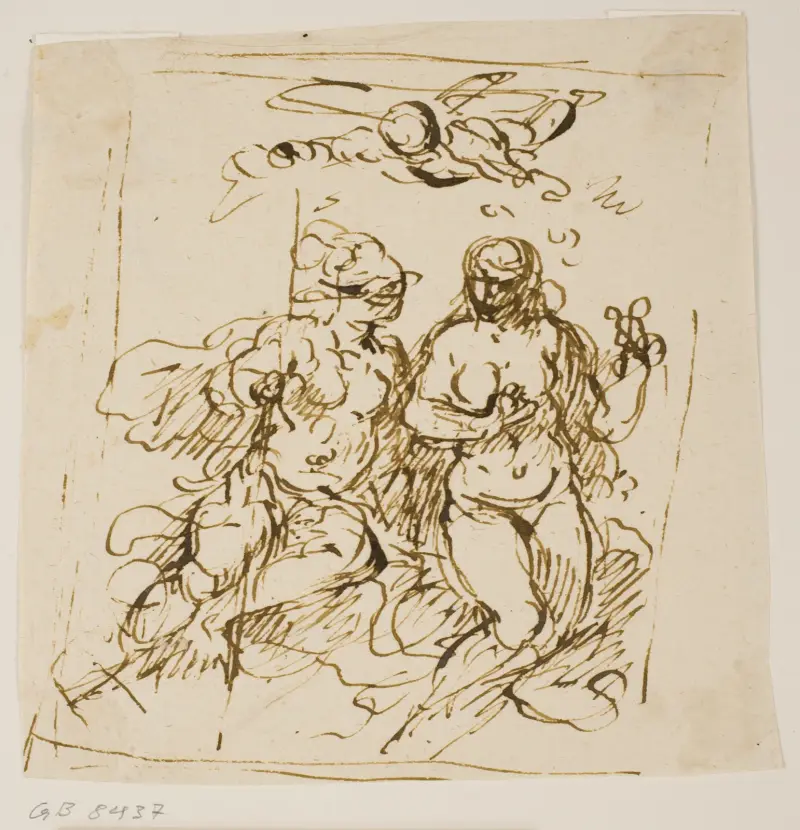 Amor, Mars och Venus av Jacopo Palma il Giovane