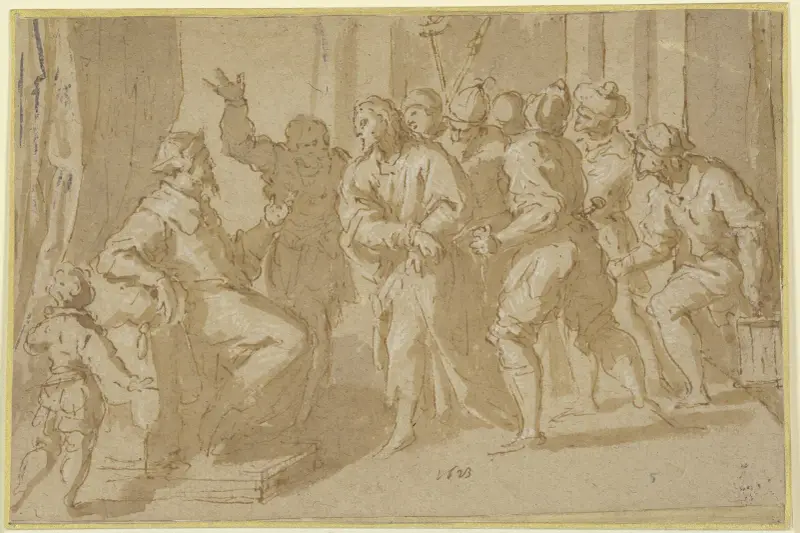 Christus vor Kaiphas von Jacopo Palma il Giovane