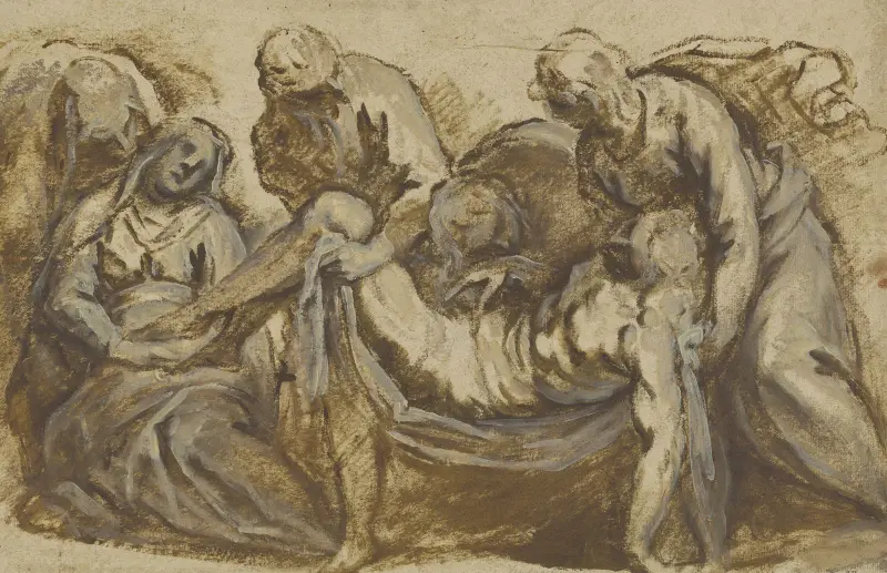 Kristus buren till graven av Jacopo Palma il Giovane