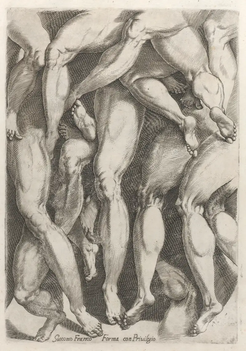 Regler för att lära sig teckna människokroppen, pl. 16 av Jacopo Palma il Giovane