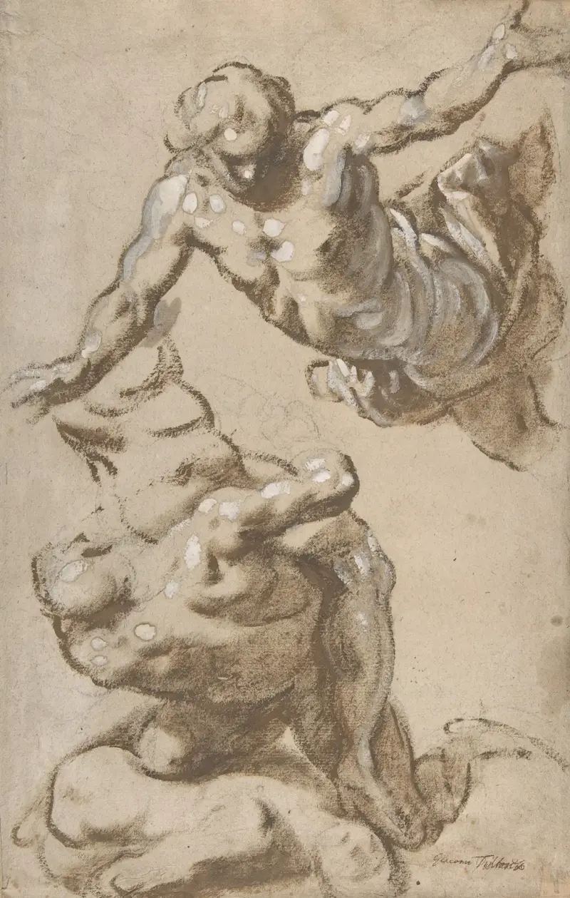 Studier för fyra figurer av Jacopo Palma il Giovane