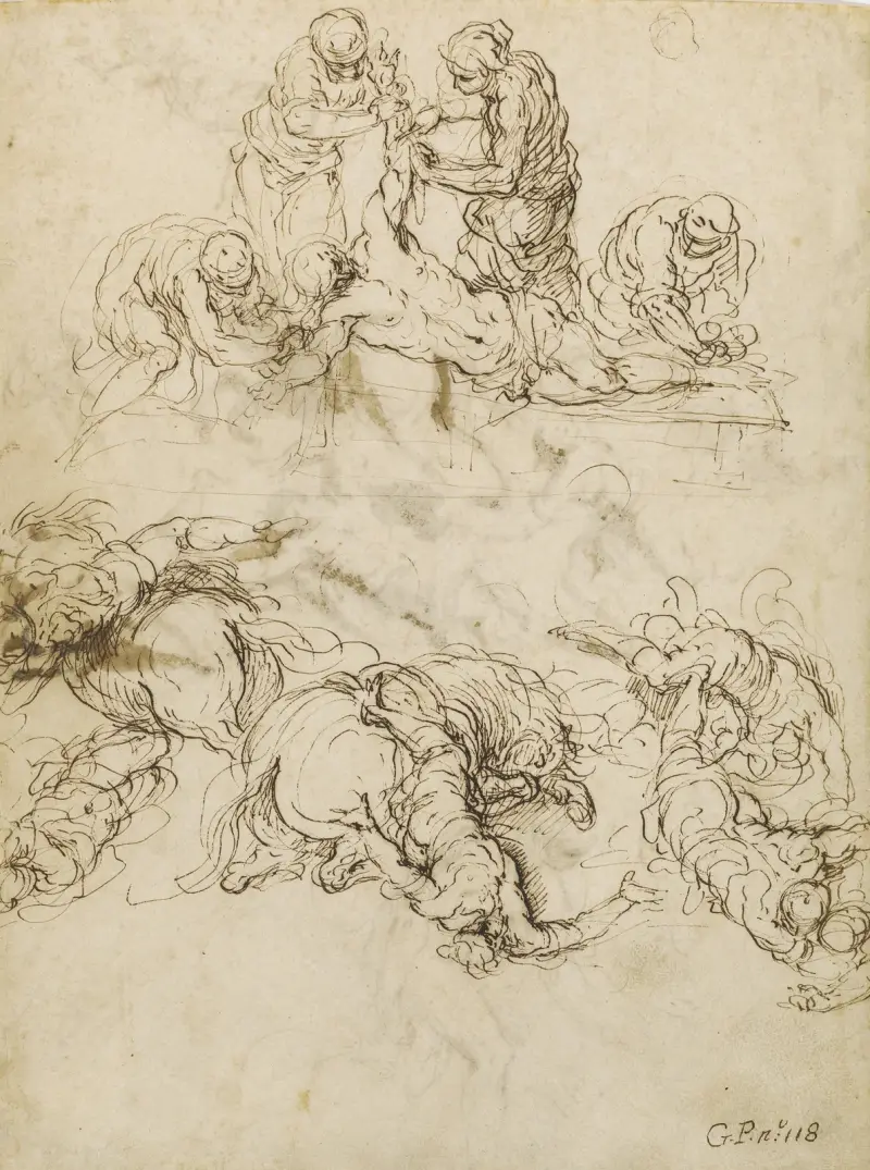 The Martyrdom of Saint Bartholomew; The Conversion of Saint Paul av Jacopo Palma il Giovane