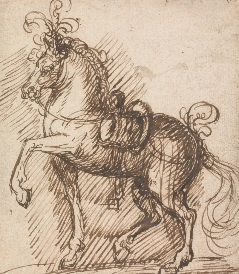 A Plumed Saddle-Horse av Inigo Jones
