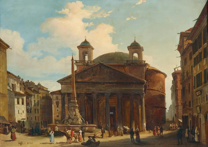 Rome, The Pantheon av Ippolito Caffi