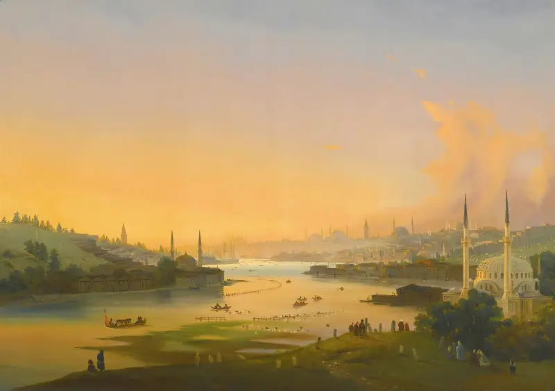 Sunrise Over The Golden Horn av Ippolito Caffi