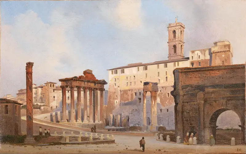 The Roman Forum av Ippolito Caffi
