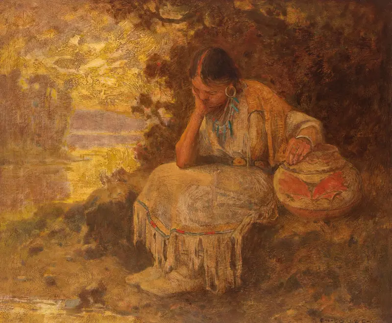 Indianisches Mädchen von Eanger Irving Couse