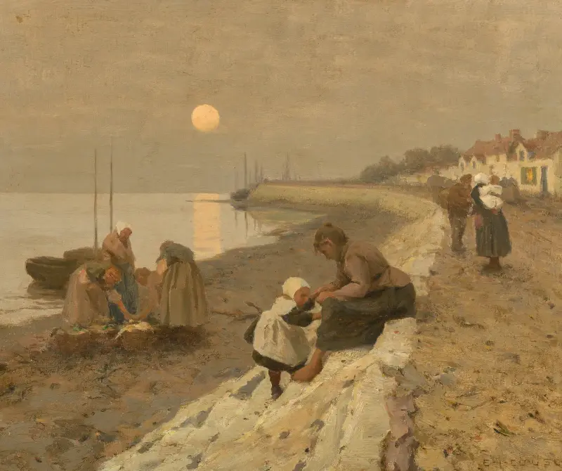 Nabrzeże w Étaples, Eanger Irving Couse