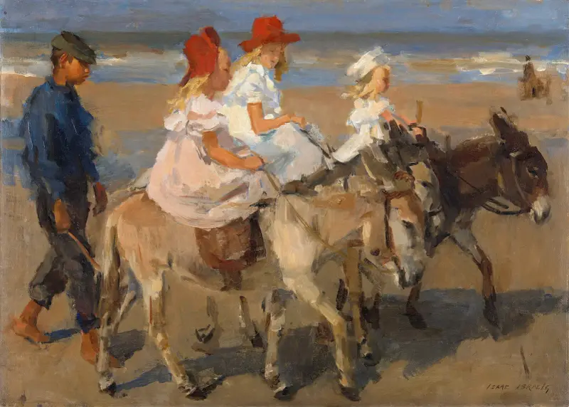 Donkey Rides on the Beach av Isaac Israëls