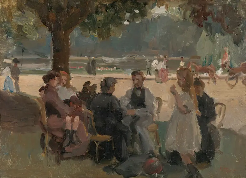 In the Bois de Boulogne near Paris av Isaac Israëls