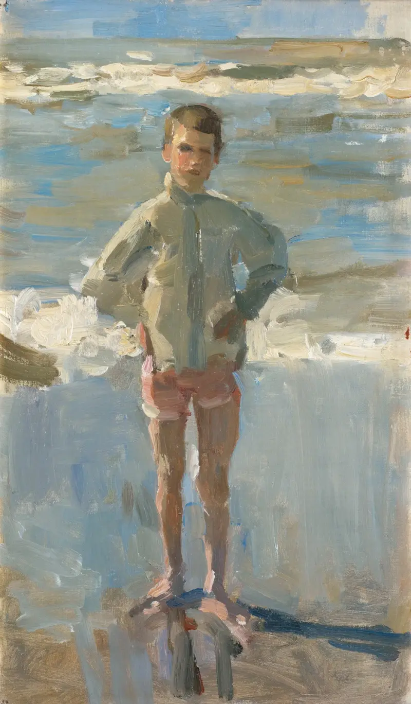 Młody chłopiec na plaży, Isaac Israëls