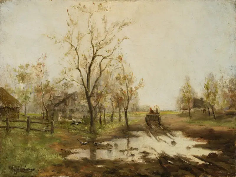 Springtime in the countryside av Isaac Levitan