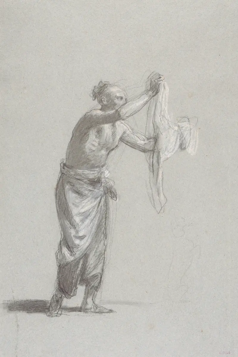 Araber mit Leinentuch von Isidore Pils