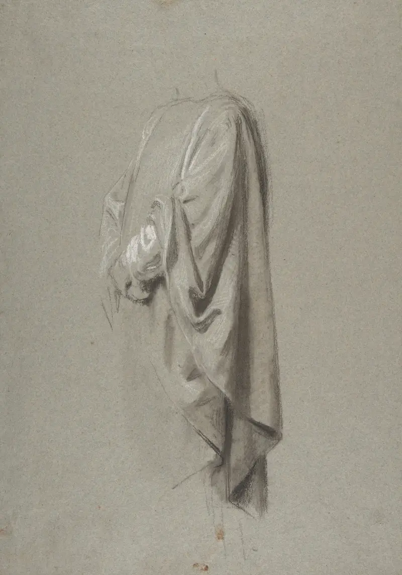 Drapery Study for a Cleric av Isidore Pils