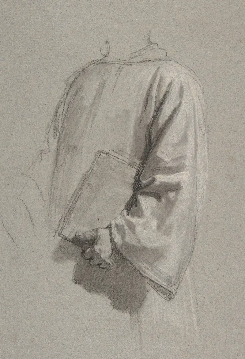Draperistudie för en präst (1800-talet) av Isidore Pils