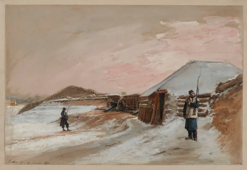 Belägringen av Paris, bastion 63, 11 januari 1871 av Isidore Pils