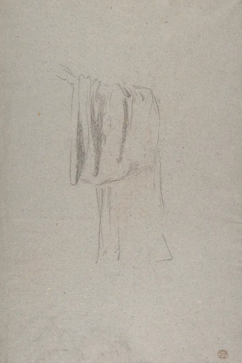 Sleeve of a Cleric; (studies for wall paintings in the Chapel of Saint Remi, Sainte-Clotilde, Paris, 1858) av Isidore Pils