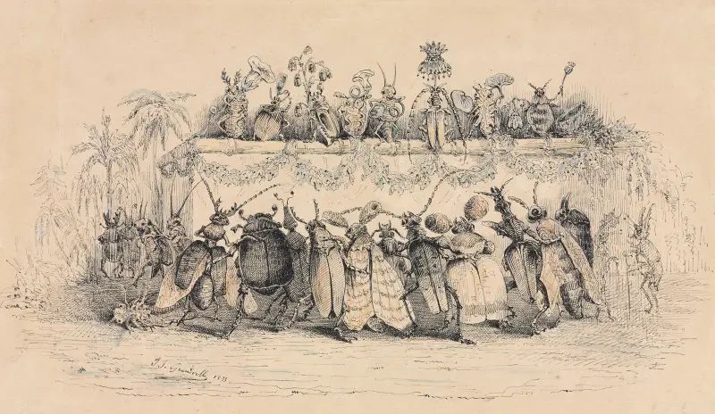 En insektsbal av J. J. Grandville