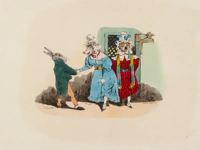 Ecoute donc mon petit lapin av J. J. Grandville