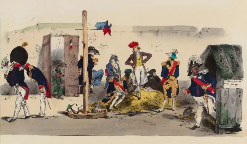 Den politiska bakgården av J. J. Grandville