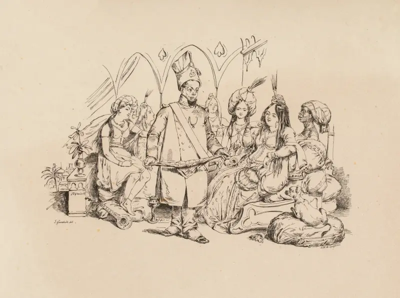 Oh l’arabesque qué grandz oeuils qu’a m’fait av J. J. Grandville