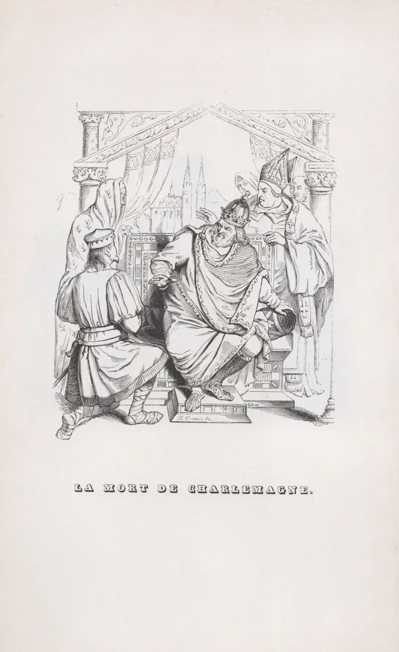 Karl den stores död av J. J. Grandville