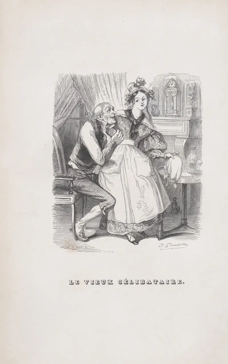 Den gamle ungkarlen av J. J. Grandville