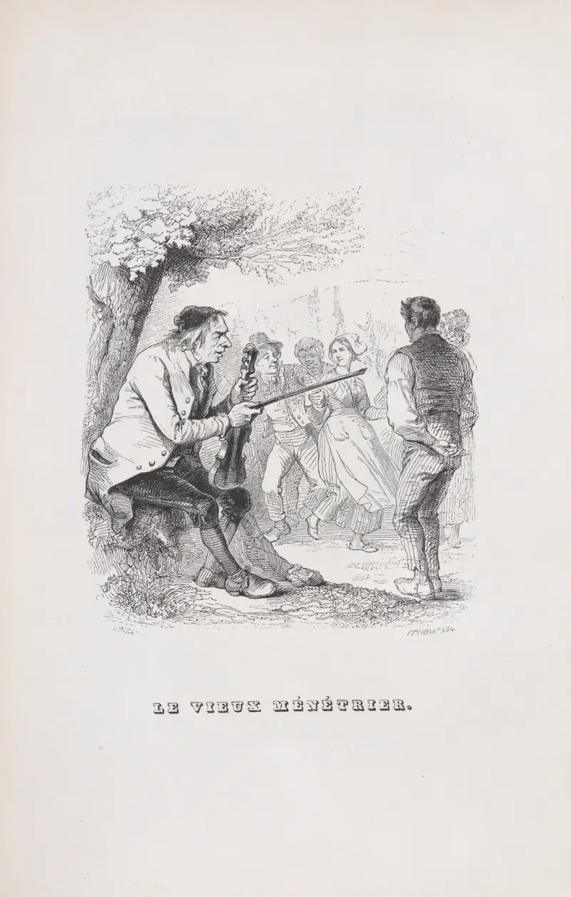 Den gamle trubaduren av J. J. Grandville