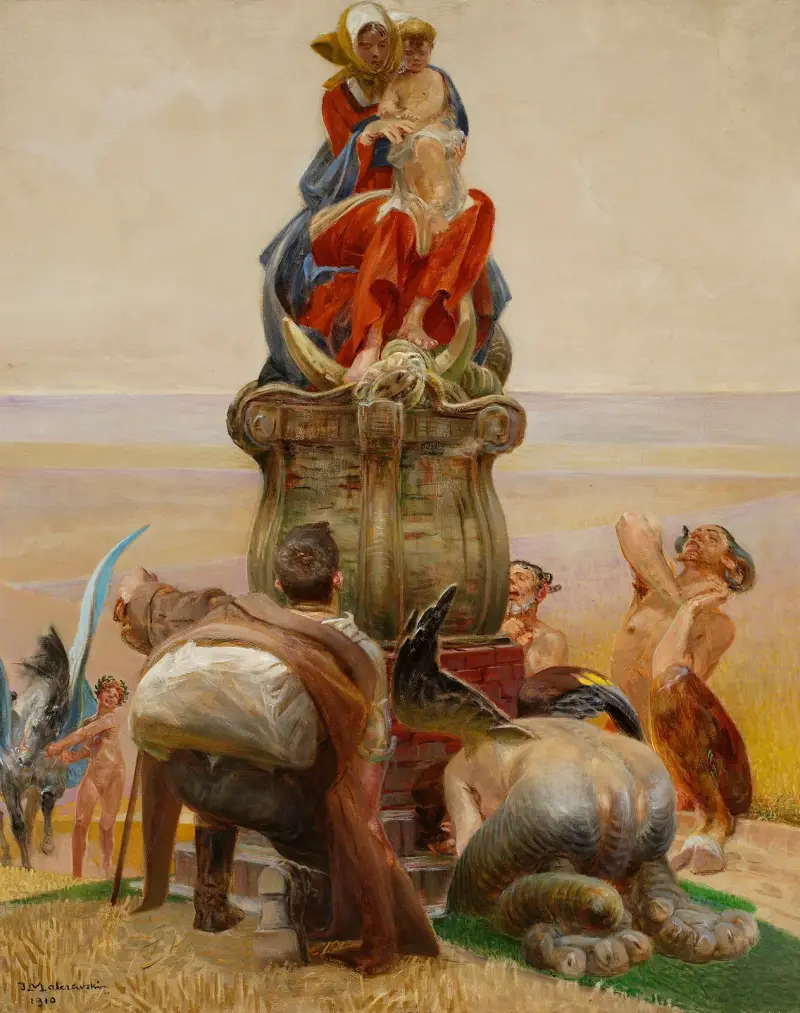 Tillbedjan av madonnan av Jacek Malczewski