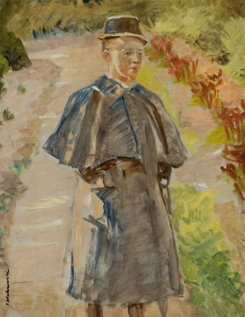 Boy in the garden, sketch (Rafał, artist’s son) av Jacek Malczewski