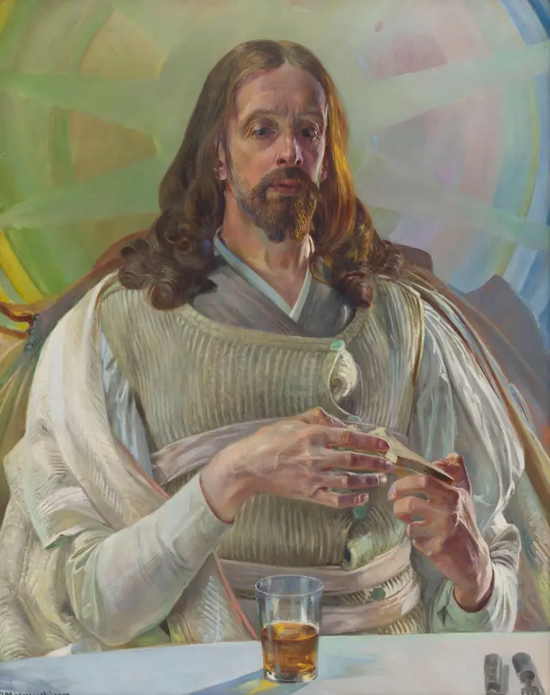 Kristus i Emmaus – mittparti av triptyken av Jacek Malczewski