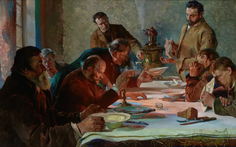 Julafton i Sibirien av Jacek Malczewski