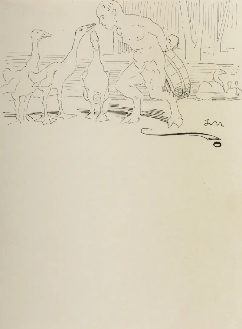 Faun z cebrzykiem rozmawiający z gęsiami, Jacek Malczewski