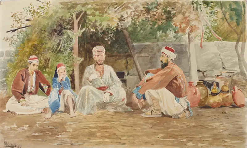 Genrescén från Mindre Asien av Jacek Malczewski