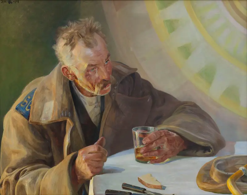 Jacek Malczewski_Exile – left section of the triptych_1909 av Jacek Malczewski
