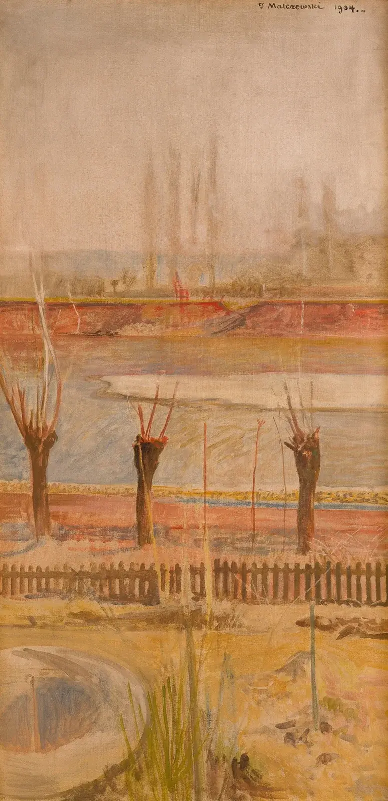 Landskap från Vistulas strand av Jacek Malczewski