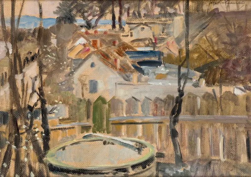 Landskap med brunn av Jacek Malczewski